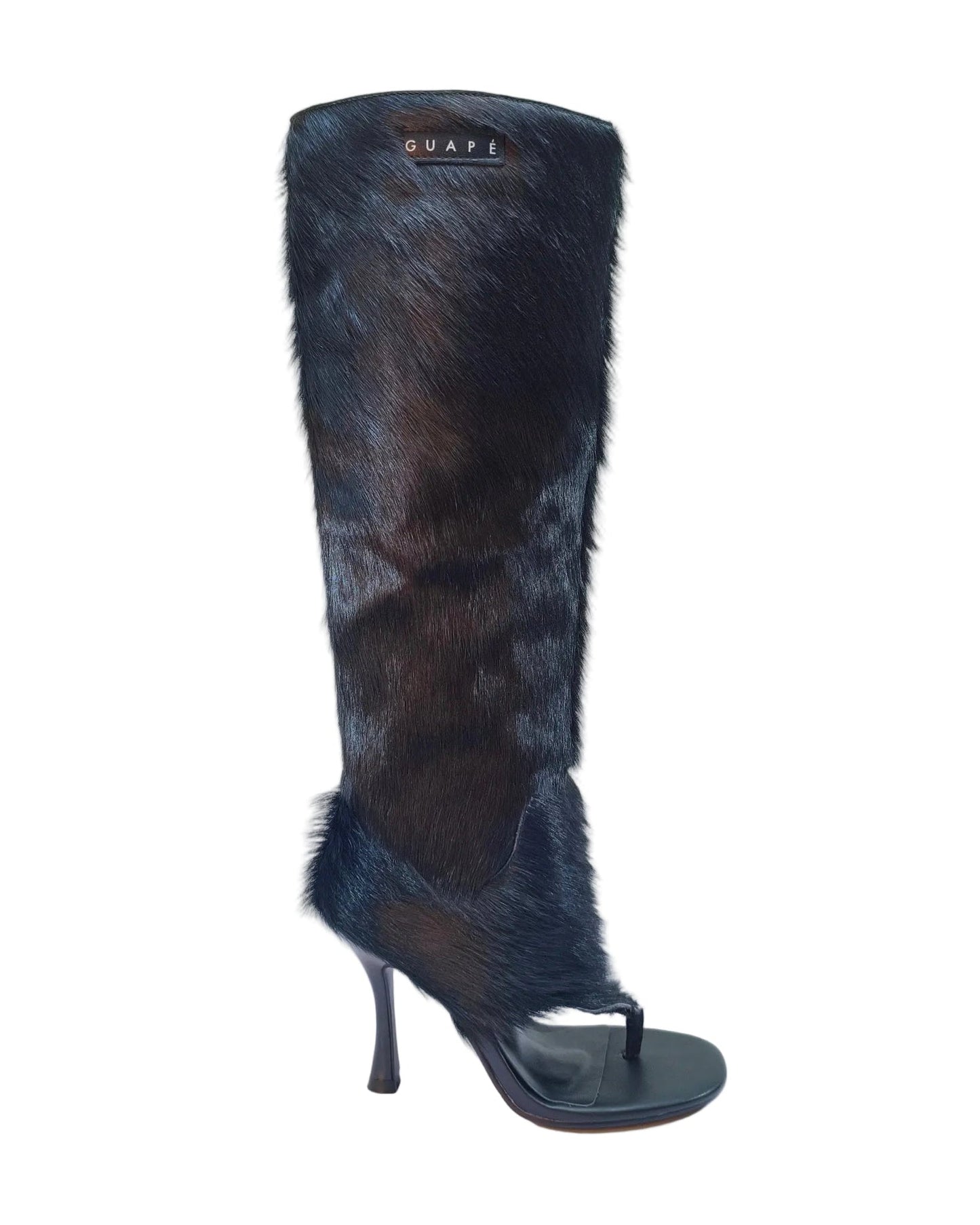Pony Boot | Ink Black Calf Hair